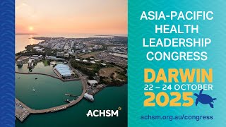 ACHSM Darwin 2025 congress announcement [upl. by Nehemiah225]