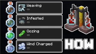 Minecraft 121  How To Brew The 4 New Potions WeavingInfestationOozingWind Charging [upl. by Milt]