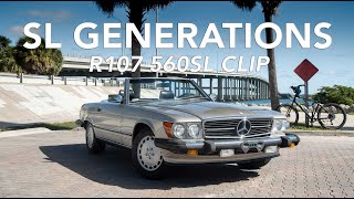 SL Generations Clip  R107 560SL MercedesBenz [upl. by Tterrag]