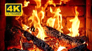 🔥 FIREPLACE Ultra HD 4K Fireplace with Crackling Fire Sounds Fireplace Burning Fire Background [upl. by Sitruk]