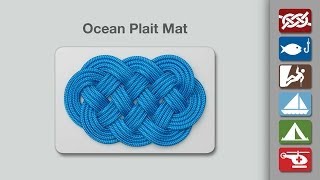 Ocean Plait Mat Knot  How to Tie an Ocean Plait Mat [upl. by Eylsel]