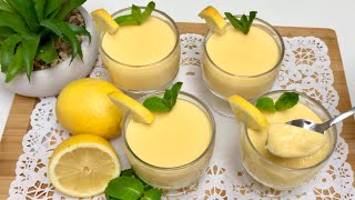 Vous avez un citron 🍋 Faites ce dessert rafraîchissant au Citron en quelques minutes⏱👌sans oeufs [upl. by Irpac841]