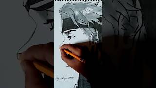 😅😎howtodraw side profile of   Aizen   bleach howtodraw shorts 😜🤩 [upl. by Boswell768]