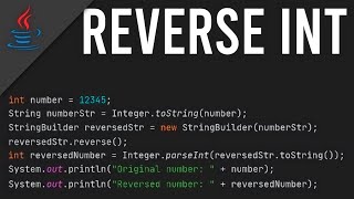 Reverse Integer in JAVA  simple amp easy [upl. by Thanh]