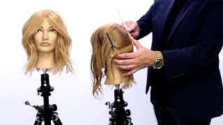 How To Cut a Tousled Long Bob Haircut  Full Step by Step [upl. by Rodmur]