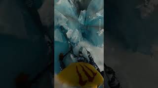 Skier Falls Into Massive Glacier Crevasse in French Alps [upl. by Eta548]