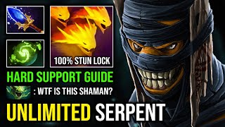 UNLIMITED SERPENT WARD Hard Support Refresher 100 Full Aghanim Perma Stun Shadow Shaman Dota 2 [upl. by Eissen840]