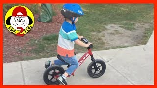 5 Steps of How to Ride a Balance Bike Feat Strider 12  Sport [upl. by Pascoe]