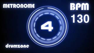 130 BPM  Metronome  Click amp Voice  1 hour [upl. by Laird]