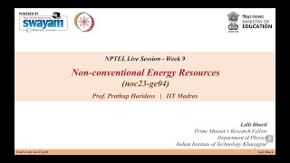 NonConventional Energy Resources  Week 9  NPTEL TA live session noc23ge0424 by Lalit Bharti [upl. by Kit]