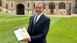 Disney CEO Bob Iger gets knighted honorably in a ceremony officiated by Prince William [upl. by Ime]