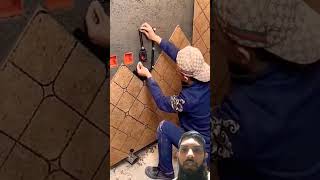 45 degree Angle of wall tile Installation good tecnology tools viral shorts [upl. by Gayner]