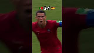 A hat trick for Cristiano Ronaldo Portugal vs Spain World cup shorts [upl. by Avra]