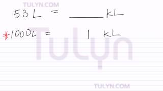 Conversion of Metric Units Liters to Kiloliters [upl. by Duomham]