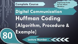 Huffman Coding Basics Algorithm Procedure amp Example Explained in Digital Communication [upl. by Ennazzus273]