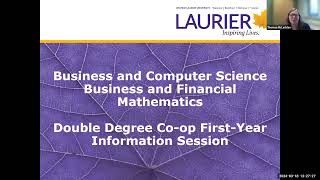 Laurier Coop BBAFinancial Math amp BBA CS 2024 Information Session [upl. by Neil]