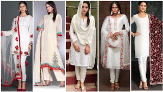 White amp off white graceful colours combination ideas suits kurti dress [upl. by Riley]