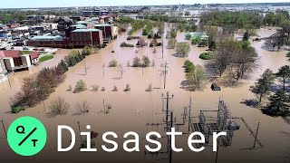 Aerial Views Show Flood Devastation in Midland Michigan After Edenville Dam Burst [upl. by Ky]