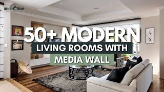 50 Modern Living Rooms With Media Wall Design Ideas [upl. by Asilav]