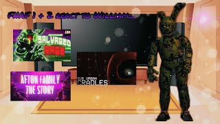 FNAF 1 and 2 react to William afton  100 Subscribers special [upl. by Richia]