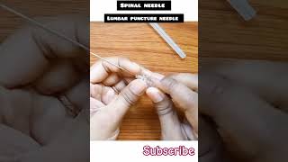 lumbar puncture needle spinal needle youtubeshorts shortvideo bscnursing viralvideo [upl. by Tadich]