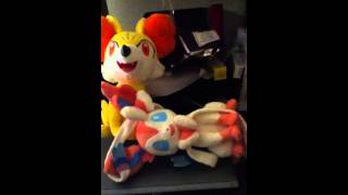 My Takara Tomy Talking Fennekin amp Talking Sylveon Plush [upl. by Adnar]