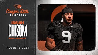 Oregon State Football Interview Isaiah Chisom 8824 [upl. by Keriann]