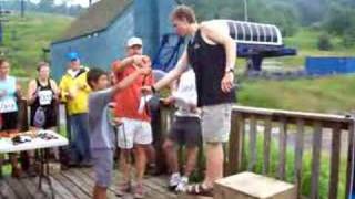 Tommy won a 5 peak medal in the 5 Peaks Trail Running July 28 2007 Camp Fortune OttawaGatineau [upl. by Acimaj]