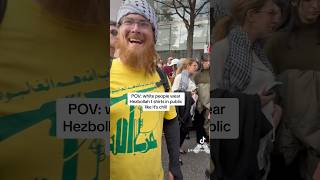 Is “Hezbollah t shirt bro” way too happy Who is he streetinterview koshadillz hezbollah bruh [upl. by Ioved442]