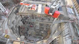 Crossrail Timelapse Construction of Moorgate access shaft [upl. by Kalin]