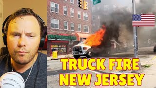 Canadian Reacts to Crazy New Jersey Truck Fire Response [upl. by Einhpets56]