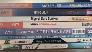 Mezun Senemde Kullanacağım Ayt Fen Kaynakları  yks25 mezun ayt aytfizik aytkimya aytbiyoloji [upl. by Sola]