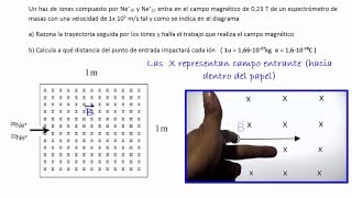 ESPECTRÓMETRO DE MASAS Campo magnético  Ejercicio [upl. by Allerbag436]