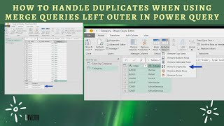 How to handle DUPLICATES when using Merge Queries Left Outer in Power Query [upl. by Lonne]