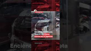 Enciende camioneta nueva y la choca dentro de la agencia nmas shorts tepic [upl. by Ambler]