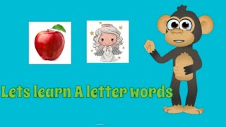 learn A letter words with fun😁preschool vocabulary [upl. by Reede]