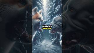 Who Would Win in a Fight Between An Akita and A Pitbull akita pitbull facts funfacts pets dog [upl. by Tybi700]