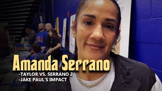 SHE DIDNT WANT 3 MINUTESWE KNOW WHY  AMANDA SERRANO DISCUSSES REMATCH amp MORE 💣 [upl. by Eitak]