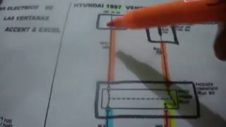 DIAGRAMA DE VENTANAS ELECTRICAS DE HYUNDAI 97 [upl. by Michon]