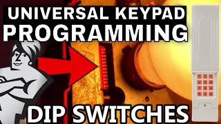 LiftMaster Universal Keypad  Program an Old Genie Dip Switch Opener [upl. by Sidnak372]