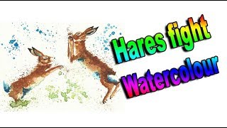 How to paint Hares fight [upl. by Radack551]