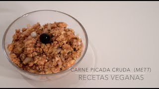 Carne picada vegana para bocadillos Mett  Recetas veganas [upl. by Ylluz]