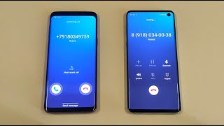 Samsung Galaxy S9 vs S10 Incoming call amp Outgoing call at the Same Time [upl. by Kumler]