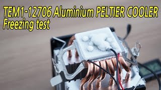 TEM112706 Aluminium PELTIER COOLER Freezing test [upl. by Enajiram]