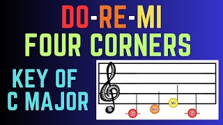 Solfege Four Corners  Do Re Mi Colored Note Heads [upl. by Ahsilyt]