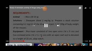 study of anxiolytic activity of drugs using ratsmice [upl. by Solohcin]