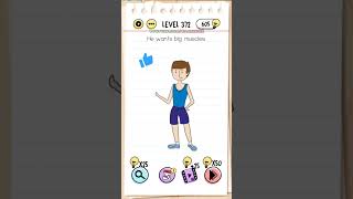 Brain test Level 372 walkthrough  He wants big muscles  Gaming 92 [upl. by Kimmel]