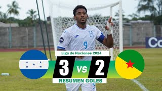 H0nduras derrota a Guayana Francesa 31 y los 3 puntos en su complicada visita Llga de NacIones 2024 [upl. by Aihsinyt604]