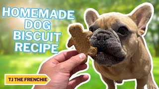 Homemade Dog Biscuits Recipe  Simple 4 Ingredients Healthy Dog Treats [upl. by Einimod]