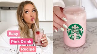 Copycat Starbucks Pink Drink Recipe shorts [upl. by Namad]